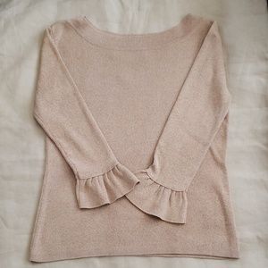 LAST CHANCE DONATING SOON Joseph A. Rose Gold Metallic Sweater Top